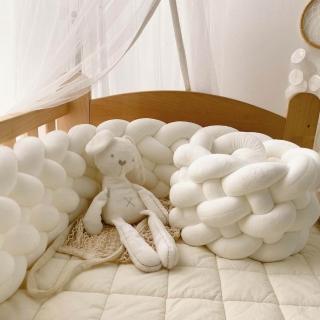 【窩居】軟包床圍欄 6股防撞條 240cm(拼接床床圍欄 打結麻花護欄 緩沖床靠 嬰兒床圍欄)