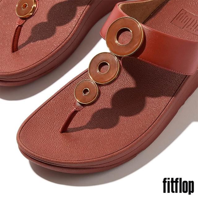 【FitFlop】FINO 樹脂圈皮革夾腳涼鞋-女(3款)