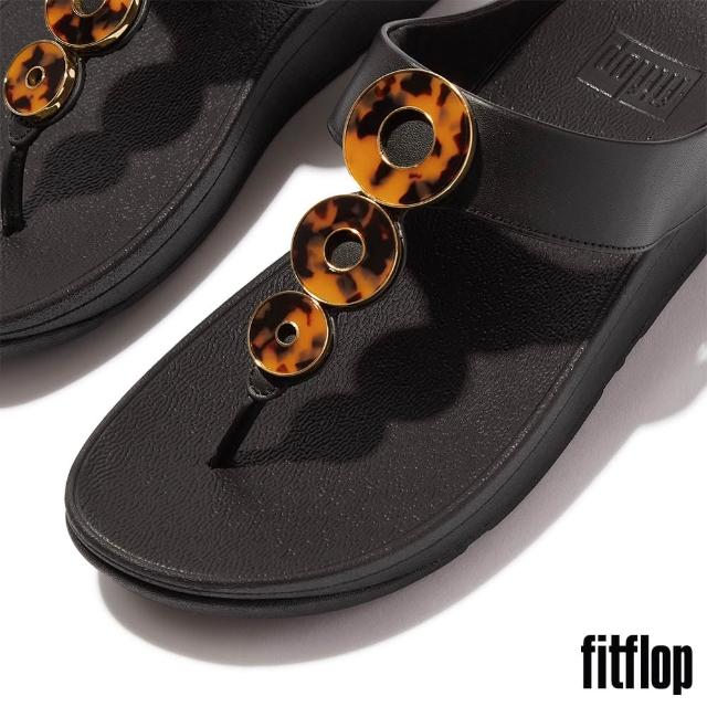 【FitFlop】FINO 樹脂圈皮革夾腳涼鞋-女(3款)