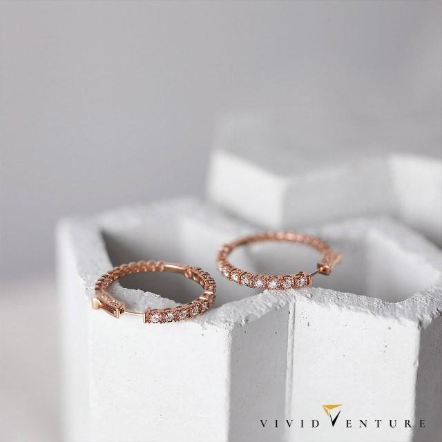 【Vividventure 亞帝芬奇】66分 天然鑽石 真鑽 耳環 多色選 璀璨耳畔