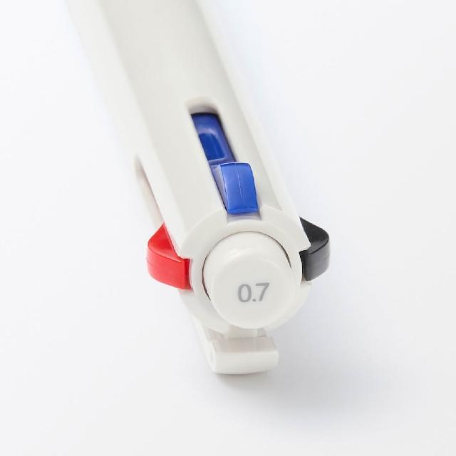 【MUJI 無印良品】滑順按壓油性原子筆/3色/黑、紅、藍+自動筆0.5mm(0.5mm/0.7mm)