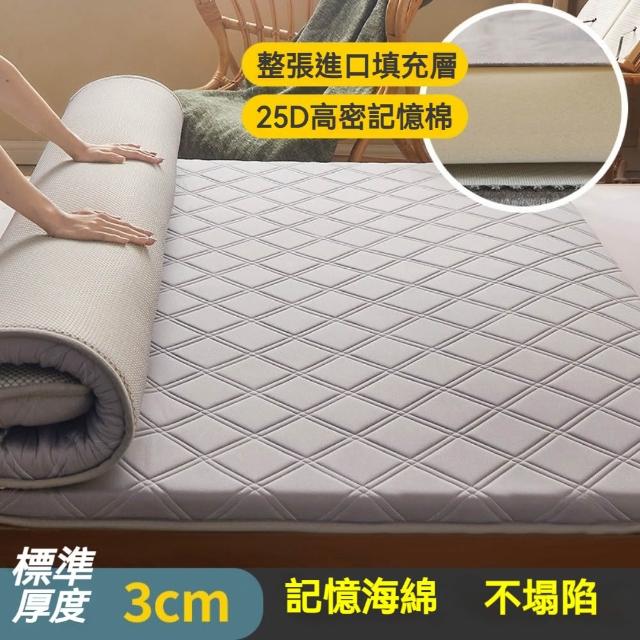 可折疊加厚床墊 200*220CM(加厚保暖床墊海綿墊子/單人學生宿舍家用/可榻榻米床褥子)