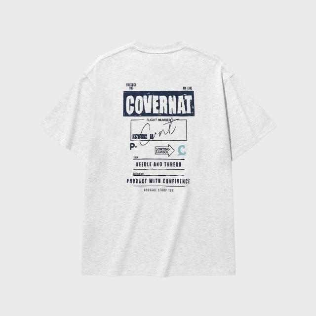【COVERNAT】官方旗艦 旅行圖案T恤(UNI短袖上衣 炭灰/混灰/白色)