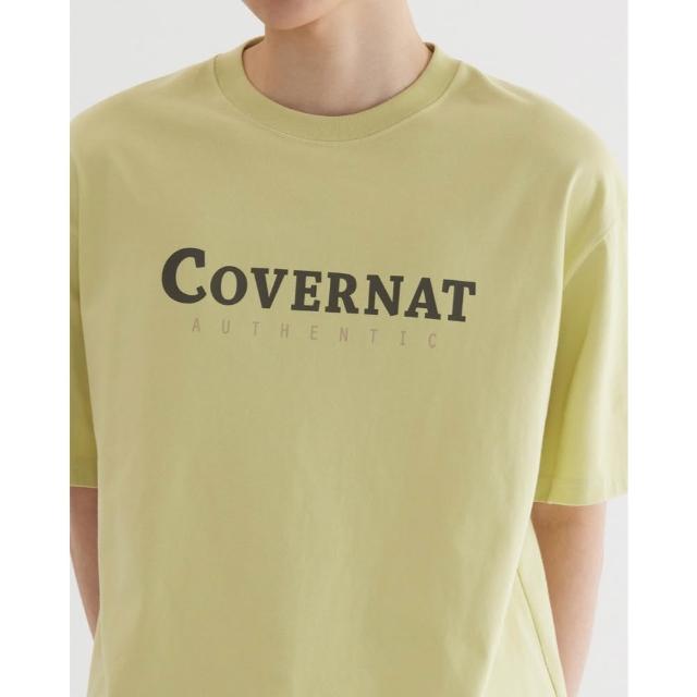 【COVERNAT】男女款- Logo短袖T恤 (UNI短袖上衣 黑/萊姆綠/燕麥/白色)