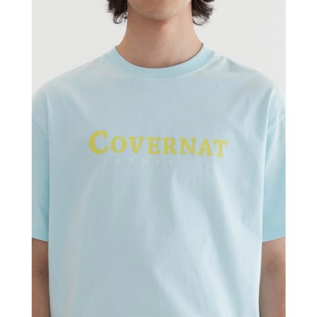 【COVERNAT】官方旗艦館 男女款- Logo短袖T恤 (UNI短袖上衣 黑/萊姆綠/燕麥/白色)