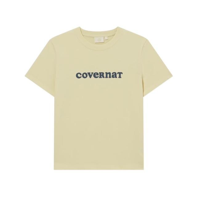 【COVERNAT】男女款- Logo短袖T恤 (UNI短袖上衣 黑/萊姆綠/燕麥/白色)