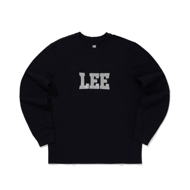 【Lee】男裝 長袖T恤 / 亮油大LOGO 共3色 標準版型(LB509004125 / LB509004348 / LB509004K11)
