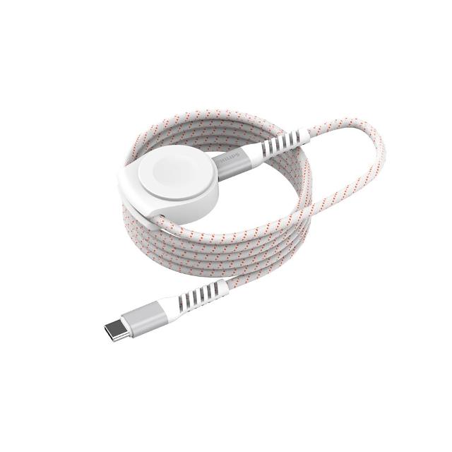 【Philips 飛利浦】DLK3550C 240W FunCube 3.0手錶磁吸不打結線150cm(Apple watch/SamsungGalaxy Watch)