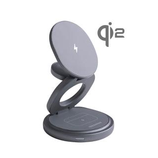【IDEAMON】3 in 1 磁吸旋轉折折充Qi2 CX31(怪獸選物 Qi2 Magsafe 無線充電座 折疊充電座 手機支架)