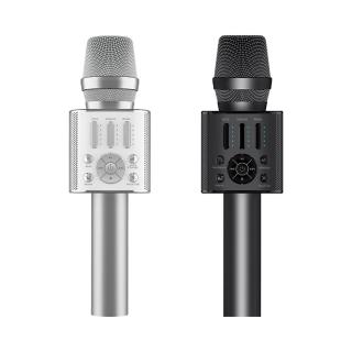 14635302 OL 【GIGASTONE 立達】2入組 無線藍牙5.0麥克風 KM-8500(內建喇叭/TWS雙人歡唱/八種混音/原伴唱/唱歌APP/手機)