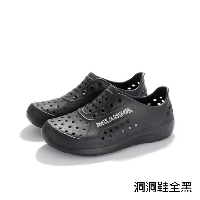 【KANGOL】英國袋鼠人氣鞋款 黑勢機能輕量涼鞋(洞洞鞋/拖鞋/增高鞋/NCCA/Angelia&Pets)