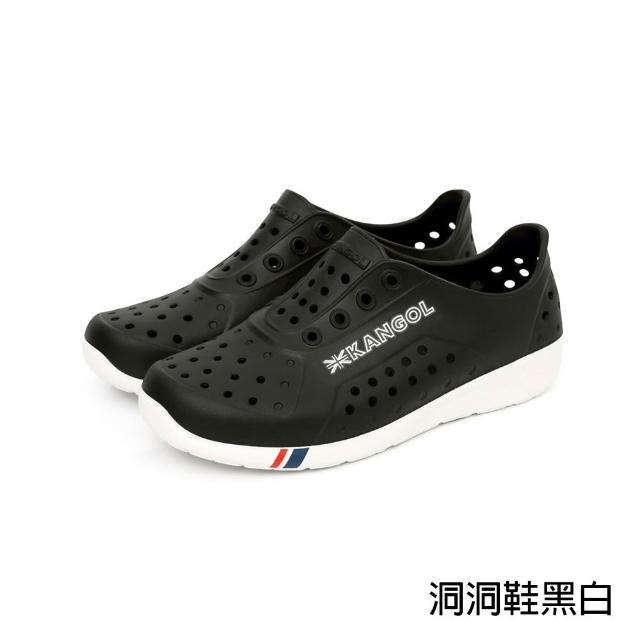 【KANGOL】英國袋鼠人氣鞋款 黑勢機能輕量涼鞋(洞洞鞋/拖鞋/增高鞋/NCCA/Angelia&Pets)