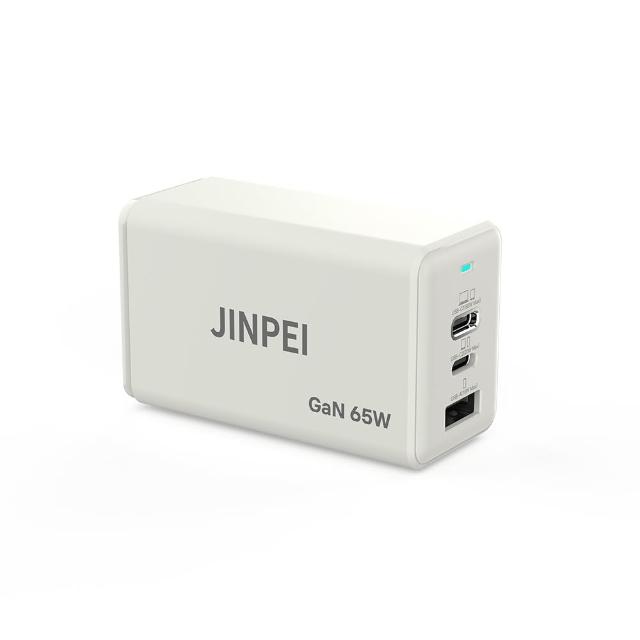 【JINPEI 錦沛】65W GaN氮化鎵 Type-C三孔快充充電器 支援iPhone17 16 Mac筆電充電頭