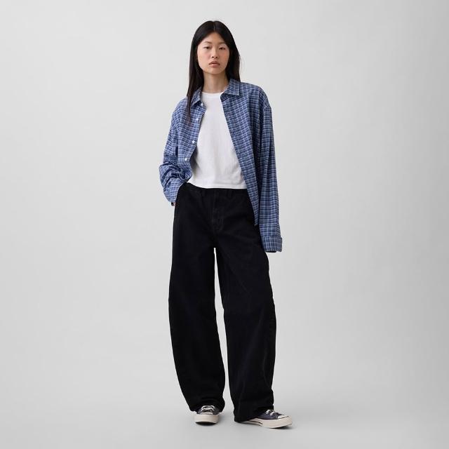 【GAP】女裝 寬鬆亞麻寬褲 & 休閒牛仔褲 多款任選(828745&832580&828743&828744&866144&874424)