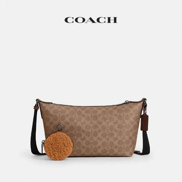 【COACH】蔻馳官方直營 FINN 經典 SIGNATURE 小號斜背手袋附手拿包-多色任選(CDB63/CCG19)