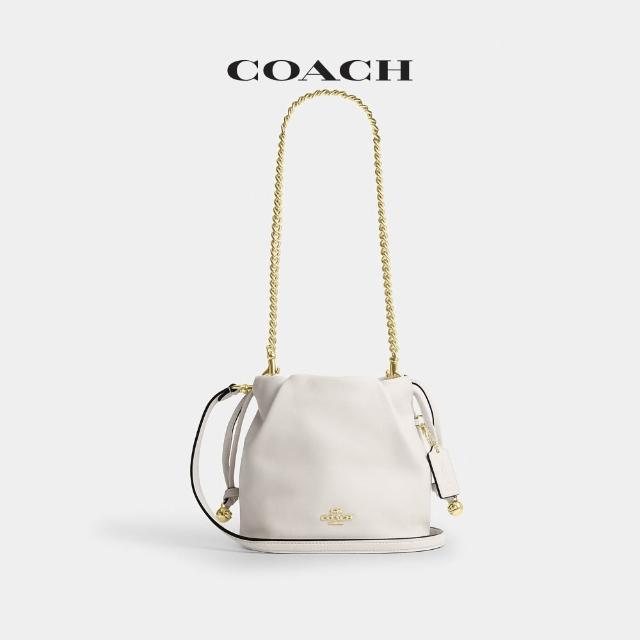 【COACH】蔻馳官方直營 褶飾細節FAYE迷你拉繩包 斜背包 側背包-2色任選(CDB69)