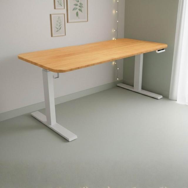 【aka】超升動電動升降桌 150x70cm(三節式雙馬達/坐站兩用/辦公桌/電腦桌/書桌)