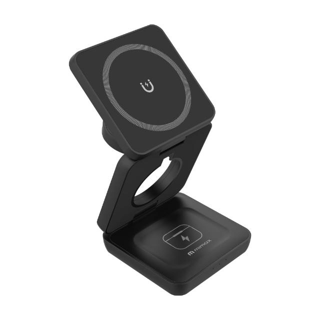 【mimax 米覓】X39 15W 無線折疊磁吸充電器(iPhone/Airpods/Apple Watch 桌上型 充電盤 Magsafe)