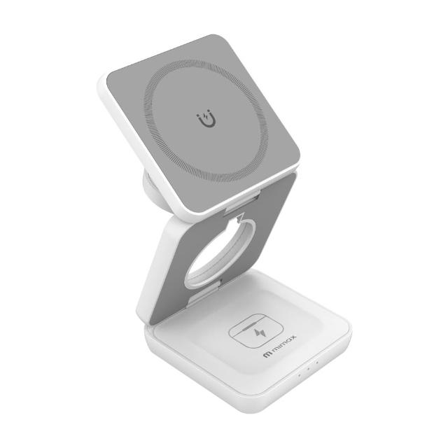 【mimax 米覓】X39 15W 無線折疊磁吸充電器(iPhone/Airpods/Apple Watch 桌上型 充電盤 Magsafe)
