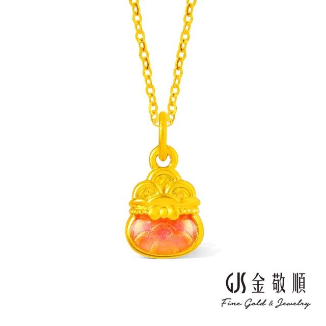 【GJS 金敬順】黃金墜子 福氣 吉利 小墜飾(金重:0.11錢/+-0.03錢)
