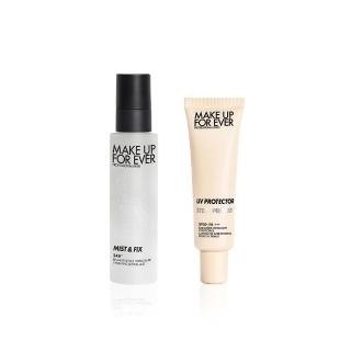 14749957 OL 【MAKE UP FOR EVER】防曬定妝水感組(STEP1 第一步玫瑰水感防曬乳30ml+超光肌保濕定妝噴霧100ml)