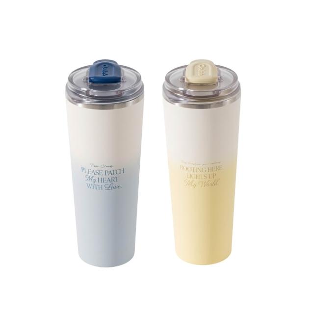 【Oolab 良杯製所】2入組 不鏽鋼鈦陶瓷易潔層隨行杯800ml(不含吸管/鈦塗層/保溫杯/多功能杯蓋/防漏)