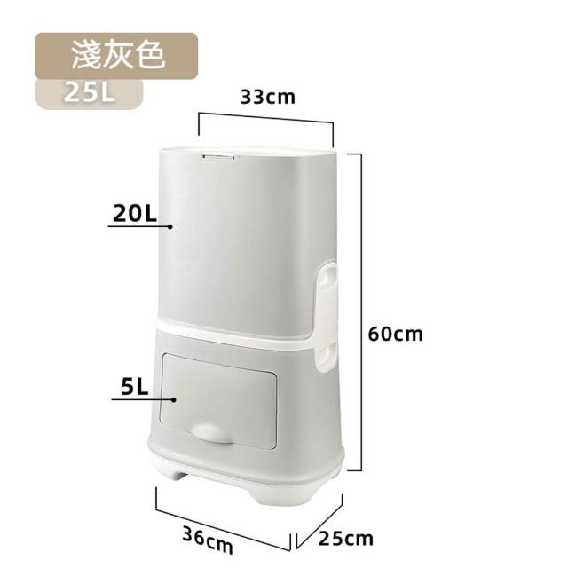 【美好家居】日式分類垃圾桶 按壓式垃圾桶 廚餘桶 客廳廚房垃圾桶(垃圾桶+可收納凳子 分離式可拆 預購15天)