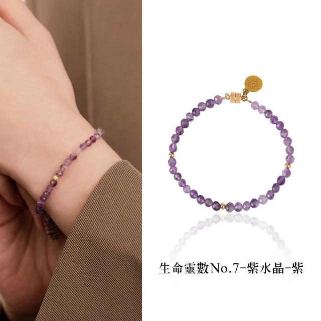 【MARIGOLD 美爾朵】女生手鍊｜生命靈數-開運水晶手鍊(女生手環/磁吸/黑尖晶/黃水晶/綠髮晶/紫水晶/草莓晶)