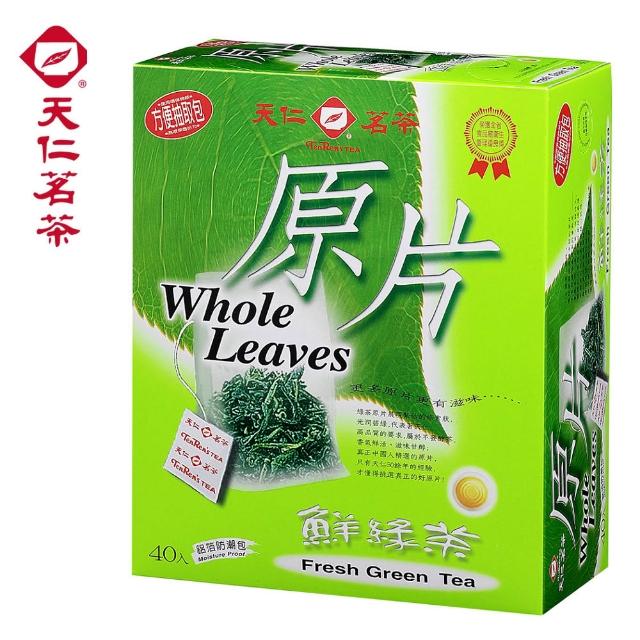 【天仁茗茶】袋茶茶包40入(高山烏龍茶原片/鮮綠茶原片/阿薩姆紅茶原片/黃金玄米茶/菊花普洱茶)