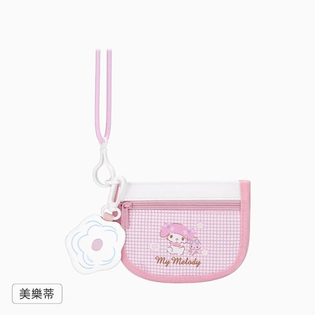 【SANRIO 三麗鷗】格紋可愛造型輕便萬用隨身卡片零錢收納包-六款可選