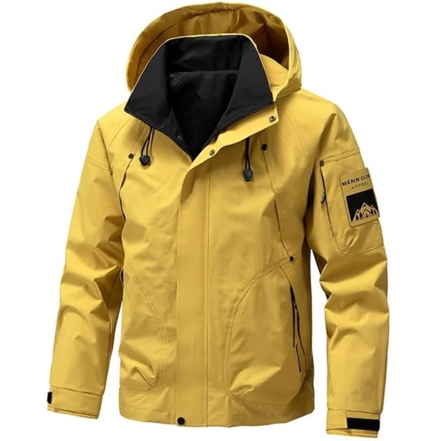 【巴黎精品】現貨出清 衝鋒衣連帽外套休閒夾克(軍裝修身中長款多口袋春夏薄款男外套2款a1ck6 A)S