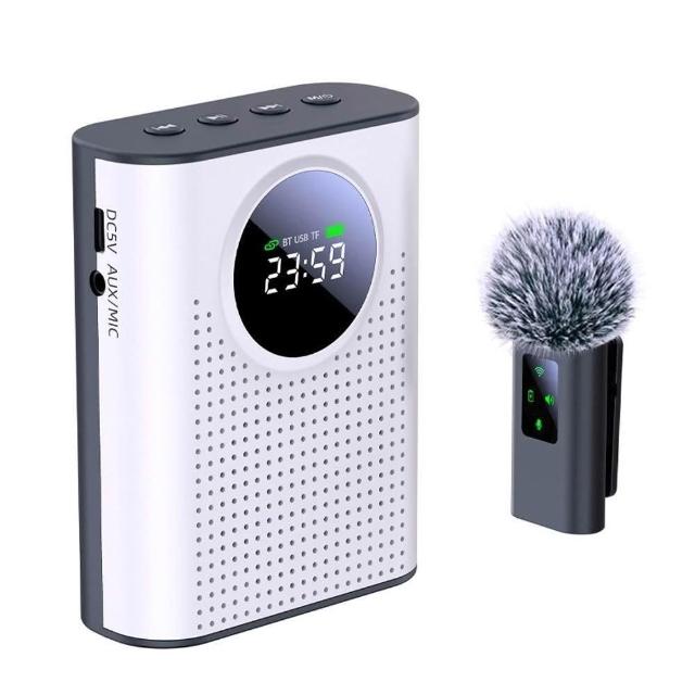 【RTAKO】無線領夾麥克風 無線擴音器(小蜜蜂 擴音器 揚聲器 大聲公 喊話器 喇叭)