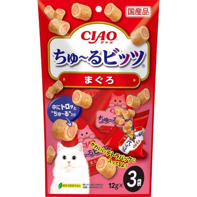【CIAO】啾嚕比-肉泥夾心餅-12入(貓零食/貓肉泥/捲心塊)