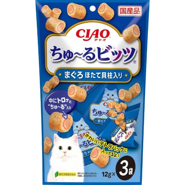【CIAO】啾嚕比-肉泥夾心餅-12入(貓零食/貓肉泥/捲心塊)