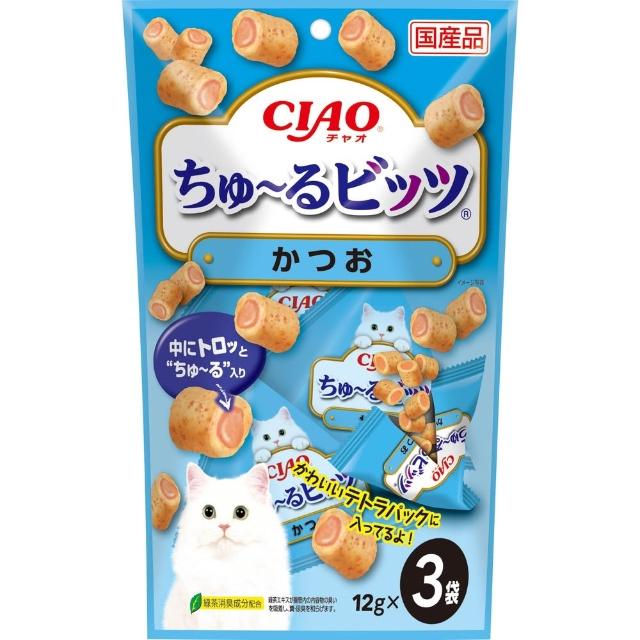 【CIAO】啾嚕比-肉泥夾心餅-12入(貓零食/貓肉泥/捲心塊)