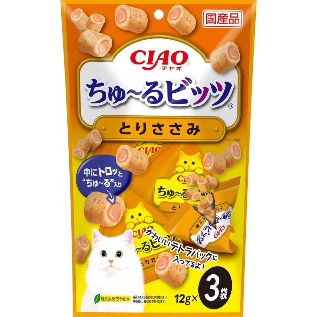 【CIAO】啾嚕比-肉泥夾心餅-12入(貓零食/貓肉泥/捲心塊)