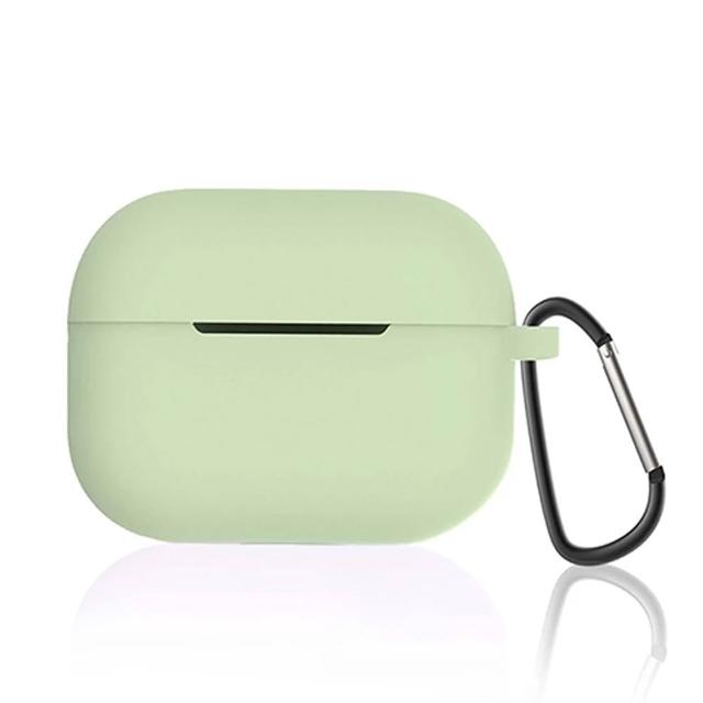 旭沐選物 AirPods Pro 2藍牙耳機純色矽膠保護套 附掛鉤(airpods pro2保護套 airpods pro2保護殼)