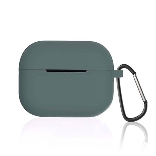 旭沐選物 AirPods Pro 2藍牙耳機純色矽膠保護套 附掛鉤(airpods pro2保護套 airpods pro2保護殼)