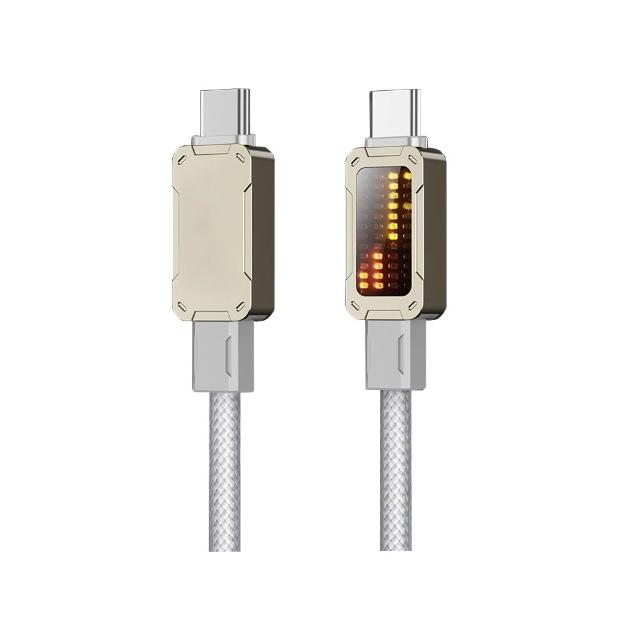【QIND 勤大】Type-C to Type-C/1.2M/100W/燈顯示充電線