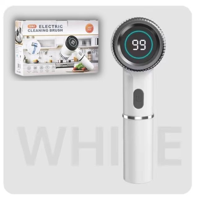 5合1電動清潔刷 多功能電動刷 無線電動 IPX7防水級(可替換刷頭 充電電動刷 浴室廚房清潔)