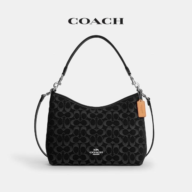 【COACH】蔻馳官方直營 LAUREL 經典SIGNATURE丹寧布單肩手袋 單肩包 斜背包-2色任選(CDE44/CER66)