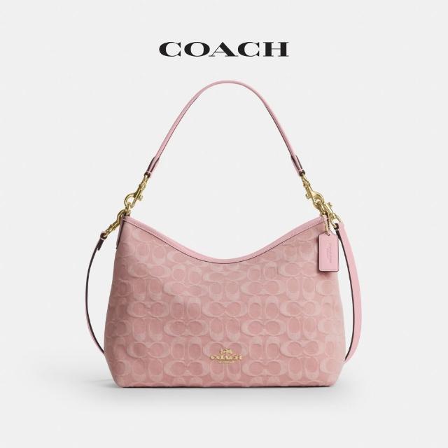【COACH】蔻馳官方直營 LAUREL 經典SIGNATURE丹寧布單肩手袋 單肩包 斜背包-2色任選(CDE44/CER66)