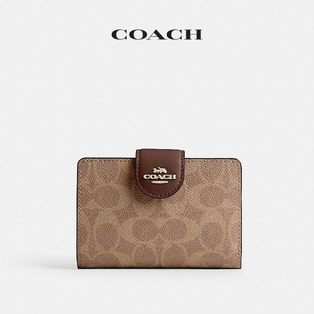 【COACH】蔻馳官方直營 經典 SIGNATURE 中號拉鍊皮夾 中夾 錢包-多色任選(CW786)