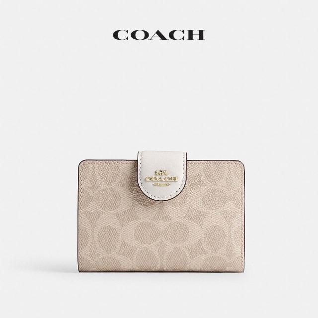 【COACH】蔻馳官方直營 經典 SIGNATURE 中號拉鍊皮夾 中夾 錢包-多色任選(CW786)