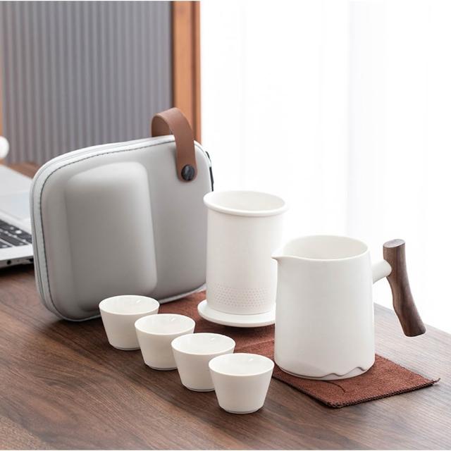 【LIFE SHOP】倉木旅行茶具組/附旅行收納包  泡茶組 交換禮物 茶具 旅行茶具 隨身泡茶組