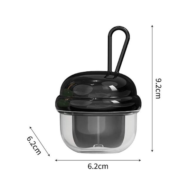 茉家 小橡果旋轉滑蓋四格藥盒-1入