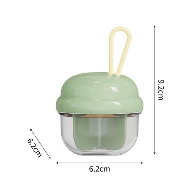 茉家 小橡果旋轉滑蓋四格藥盒-1入