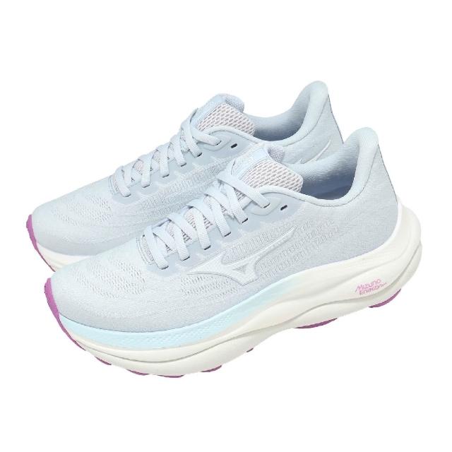 MIZUNO 美津濃】慢跑鞋Wave Sky 9 女鞋藍緩震運動鞋J1GD2502-73 - momo