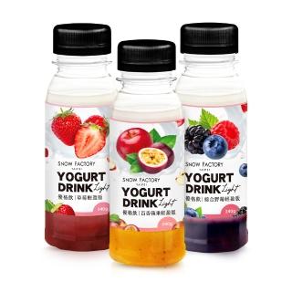 【SNOW FACTORY 雪坊優格】瓶裝優格飲240g*12瓶(手工果醬搭配100%鮮奶優格/一搖即飲)