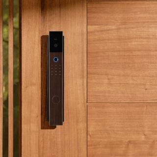 【chatlock】日本製頂級電子門鎖 AI 智慧 A90 - 木紋款